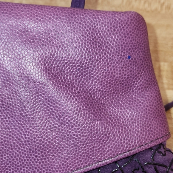SHARIF Elegant Purple Leather & Suede Texture Women's Bag - Picture 13 of 13